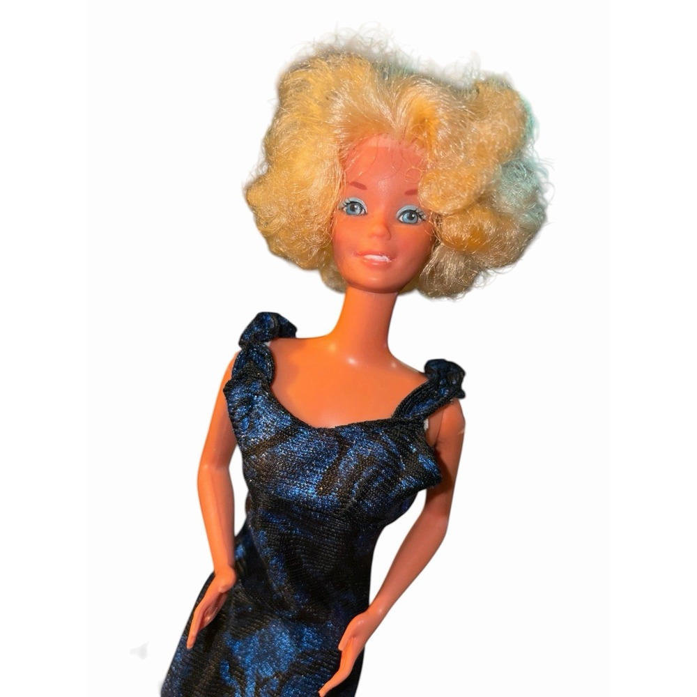 Barbie 1982 Rare Superstar Era Doll- Short Curly Hair Blonde Blue Eyes